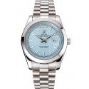 Copy Rolex Day Date 40 Ice Blue Dial Stainless Steel Case And Bracelet