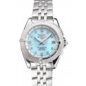 Fake Breitling Colt Lady Light Blue Dial Diamond Hour Marks Stainless Steel Case And Bracelet
