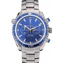 Replica Omega Seamaster Planet Ocean Blue Tachymeter Blue Dial Stainless Steel Strap 80239