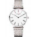 Replica Swiss Longines Grande Classique White Dial Roman Numerals Stainless Steel Case And Bracelet