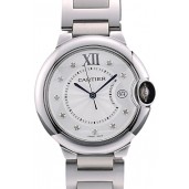 Knockoff Cartier Ballon Bleu 38mm White Dial Stainless Steel Case And Bracelet