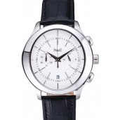 Piaget Gouverneur Chronograph Stainless Steel White Dial 621981