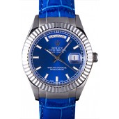 Replica Rolex Day-Date Oyster Collection Blue Leather Band 621490