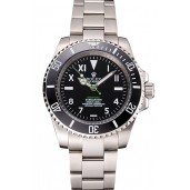 Rolex Bamford Submariner Black Dial With Roman Numerals Black Bezel Stainless Steel Case And Bracelet
