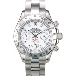 Best Quality Rolex Daytona Lady Stainless Steel Case White Dial Tachymeter