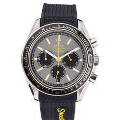 Copy Omega Speedmaster Racing Chronograph Grey Dial Rubber Bracelet 622540