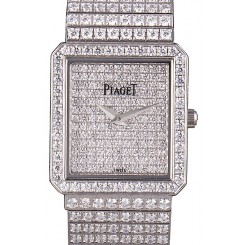 Piaget Swiss Limelight Diamonds Encrusted Stainless Steel Watch 80295 Watches