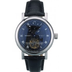 Replica Breguet Classique Complications Stainless Steel Case Black Leather Strap 80157