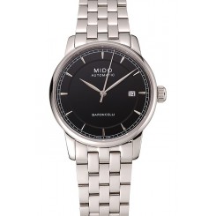Swiss Mido Baroncelli Black Dial Stainless Steel Case And Bracelet 1453836
