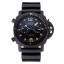 1:1 Panerai Luminor Submersible Flyback GMT Black Dial Yellow Markings Black Ionized Case Black Rubber Strap
