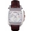 1:1 Tag Heuer Monaco Brushed Stainless Steel Case White Dial Brown Leather Strap 98173