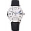 2016 Cartier Ronde Second Time Zone White Dial Stainless Steel Case Black Leather Strap 622798