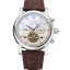 Best Quality Fake Patek Philippe Grand Complications Stainless Steel Case White Dial Brown Leather Bracelet 622260