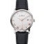 Blancpain Villeret Ultra Slim White Groved Dial Gold Numerals Stainless Steel Case Black Leather Strap