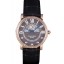 Cartier Moonphase Rose Gold Watch with Black Leather Band ct251 621370