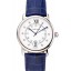 Cartier Ronde Solo White Dial Diamond Hour Marks Stainless Steel Case Blue Leather Strap