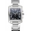 Cartier Tank MC Black Dial Stainless Steel Case And Bracelet 622698