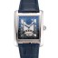 Cartier Tank White Dial Stainless Steel Case Blue Leather Strap 622762