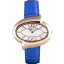 Chopard Luxury Gold Bezel with White Dial and Blue Leather Strap 621544