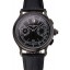Copy High Quality Swiss Patek Philippe 5170J Chronograph Black Dial Black Case Black Leather Strap