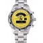 Copy High Quality Tag Heuer Aquaracer Chronotimer Yellow Dial Stainless Steel Band 622415