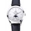 Designer Imitation Jaeger LeCoultre Rendez-Vous Night And Day White Dial Black Leather Bracelet 622082