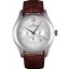 Fashion Jaeger Lecoultre Master Chronograph Silver Bezel Brown Leather Band 621612