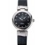 Fashion Omega Ladymatic Black Dial Black Leather Bracelet 622458