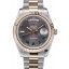 Fashion Rolex DayDate Grey Dial Dual Colored Stainless Steel Strap 41981