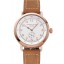 Hamilton Navy Pioneer Small Second White Dial Rose Gold Case Light Brown Leather Strap
