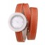 Hermes Classic MOP Dial Orange Elongated Leather Strap