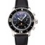 Hot Copy Swiss Blancpain Air Command Monaco YS Black Dial Stainless Steel Case Black Leather Strap