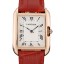 Imitation Best Cartier Tank Anglaise 30mm White Dial Gold Case Red Leather Bracelet