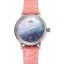 IWC Portofino Moon Phase Mother Of Pearl Dial Stainless Steel Case Diamonds Bezel Pink Leather Strap