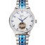 IWC Portugieser Tourbillon White Dial Blue Numerals Stainless Steel Case Two Tone Blue Steel Numerals