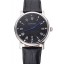Knockoff Cartier Rotonde Date Black Dial Stainless Steel Case Black Leather Strap
