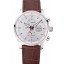 Mido Multifort Chronograph Gray Dial Stainless Steel Case Brown Leather Strap