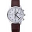 Mido Multifort Cronograph All White & Black Dial Brown Leather Strap 622183