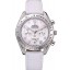 Omega Speedmaster Chronograph White Dial White Leather Bracelet 622452