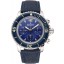 Swiss Blancpain Fifty Fathoms Flyback Chronograph Blue Dial Blue Bezel Stainless Steel Case Blue Canvas Strap
