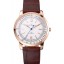 Swiss Girard-Perregaux 1966 Automatic White Dial Gold Case Brown Leather Strap