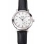 Swiss Piaget Altiplano Date Automatic White Dial Diamond Markers Stainless Steel Case Black Leather Strap