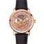 Swiss Piaget Altiplano Rose Gold Skeleton Dial With Diamonds Rose Gold Case Black Leather Strap
