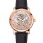 Swiss Piaget Altiplano Skeleton Dial With Diamonds Rose Gold Case Black Leather Strap