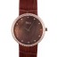 Top Replica La D de Dior Brown Leather Strap with Brown Dial 621511